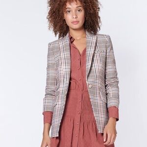 Veronica Beard Multicolor Plaid Single-Button Blazer